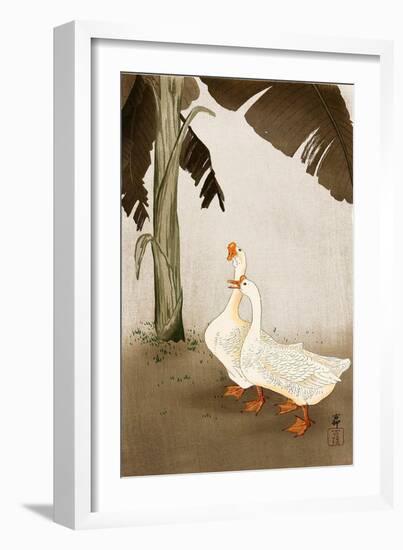 Geese and Banana Tree-Koson Ohara-Framed Giclee Print