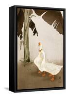 Geese and Banana Tree-Koson Ohara-Framed Stretched Canvas
