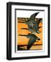 Geese Flying in Formation-R.H. Gamble-Framed Giclee Print