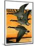 Geese Flying in Formation-R.H. Gamble-Mounted Premium Giclee Print