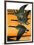 Geese Flying in Formation-R.H. Gamble-Framed Premium Giclee Print