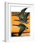 Geese Flying in Formation-R.H. Gamble-Framed Giclee Print