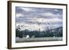 Geese Flying over Farmland-Jeff Tift-Framed Giclee Print