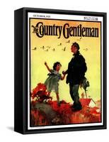 "Geese Flying South," Country Gentleman Cover, October 1, 1925-William Meade Prince-Framed Stretched Canvas