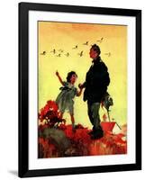 "Geese Flying South,"October 1, 1925-William Meade Prince-Framed Giclee Print