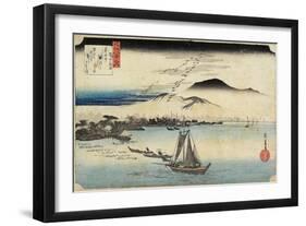 Geese Homing at Katada, C. 1834-Utagawa Hiroshige-Framed Giclee Print