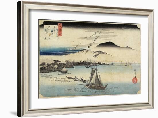 Geese Homing at Katada, C. 1834-Utagawa Hiroshige-Framed Giclee Print