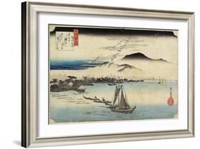 Geese Homing at Katada, C. 1834-Utagawa Hiroshige-Framed Giclee Print