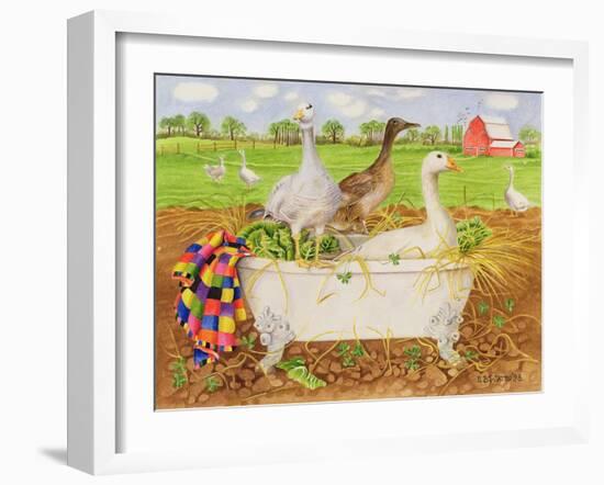 Geese in Bathtub, 1998-E.B. Watts-Framed Giclee Print