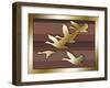 Geese in Flight-Art Deco Designs-Framed Giclee Print