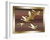 Geese in Flight-Art Deco Designs-Framed Giclee Print