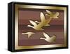 Geese in Flight-Art Deco Designs-Framed Stretched Canvas