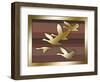 Geese in Flight-Art Deco Designs-Framed Giclee Print