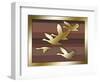 Geese in Flight-Art Deco Designs-Framed Giclee Print