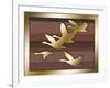 Geese in Flight-Art Deco Designs-Framed Giclee Print