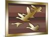 Geese in Flight-Art Deco Designs-Mounted Giclee Print