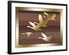 Geese in Flight-Art Deco Designs-Framed Giclee Print