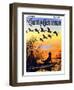 "Geese in Formation over Marsh," Country Gentleman Cover, October 1, 1930-Paul Bransom-Framed Giclee Print