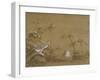 Geese on a Riverbank, Qing Dynasty (1644-1911), 1750-Shen Kai-Framed Giclee Print