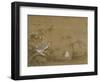 Geese on a Riverbank, Qing Dynasty (1644-1911), 1750-Shen Kai-Framed Giclee Print