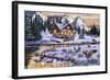 Geese on the Stream-The Macneil Studio-Framed Giclee Print