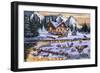 Geese on the Stream-The Macneil Studio-Framed Giclee Print