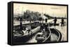 Geestemünde Bremerhaven, Blick Zum Hafen, Dampfer-null-Framed Stretched Canvas