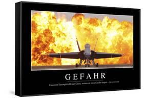 Gefahr: Motivationsposter Mit Inspirierendem Zitat-null-Framed Stretched Canvas