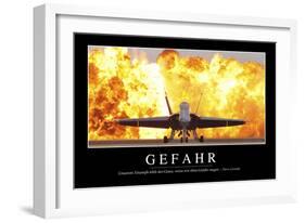 Gefahr: Motivationsposter Mit Inspirierendem Zitat-null-Framed Photographic Print