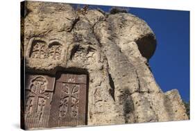 Geghard Monastery, UNESCO World Heritage Site, Geghard, Yerevan, Armenia, Central Asia, Asia-Jane Sweeney-Stretched Canvas