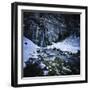 Gegskiy Waterfall in the Snowy Mountains of Ritsa Nature Reserve-null-Framed Photographic Print