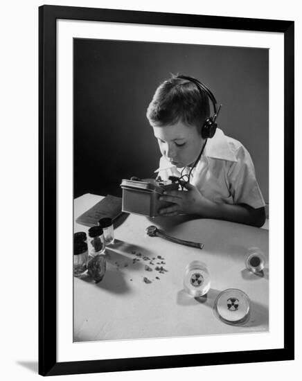 Geiger Counter with Earphones Sensitive Enough to Detect Radioactivity of a Watch-Bernard Hoffman-Framed Photographic Print