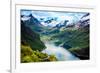 Geiranger Fjord, Beautiful Nature Norway (Tilt Shift Lens). it is a 15-Kilometre (9.3 Mi) Long Bran-Andrey Armyagov-Framed Photographic Print