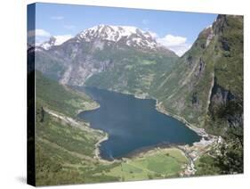 Geiranger Fjord Seen from Flydalsgjuvet, Western Fiordlands, Norway, Scandinaiva-Tony Waltham-Stretched Canvas