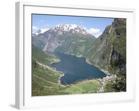 Geiranger Fjord Seen from Flydalsgjuvet, Western Fiordlands, Norway, Scandinaiva-Tony Waltham-Framed Photographic Print