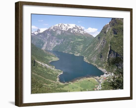 Geiranger Fjord Seen from Flydalsgjuvet, Western Fiordlands, Norway, Scandinaiva-Tony Waltham-Framed Photographic Print