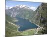 Geiranger Fjord Seen from Flydalsgjuvet, Western Fiordlands, Norway, Scandinaiva-Tony Waltham-Mounted Photographic Print