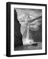 Geiranger Fjord, with the Seven Sisters Fall, Norway, 1882-null-Framed Giclee Print