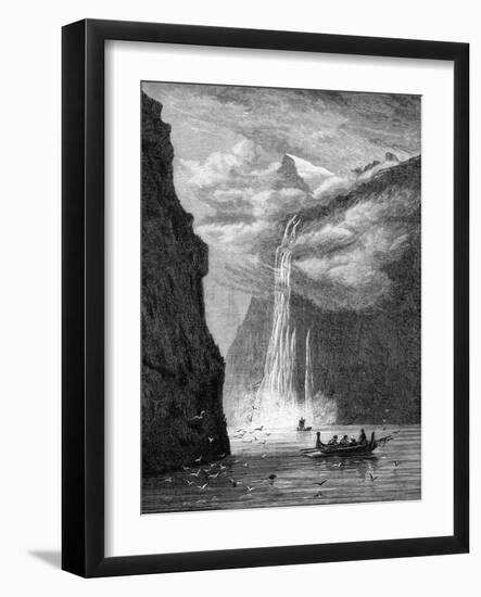 Geiranger Fjord, with the Seven Sisters Fall, Norway, 1882-null-Framed Giclee Print