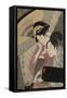 Geisha and Attendant on a Rainy Night, c.1797-Kitagawa Utamaro-Framed Stretched Canvas