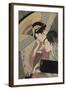 Geisha and Attendant on a Rainy Night, c.1797-Kitagawa Utamaro-Framed Giclee Print