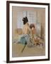 Geisha at Her Toilet-Thomas Jones Barker-Framed Giclee Print