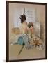 Geisha at Her Toilet-Thomas Jones Barker-Framed Giclee Print