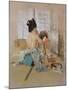 Geisha at Her Toilet-Thomas Jones Barker-Mounted Giclee Print
