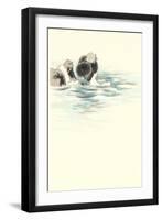 Geisha Bathing in River-null-Framed Art Print