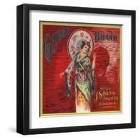 Geisha Brand - Covina, California - Citrus Crate Label-Lantern Press-Framed Art Print