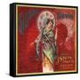 Geisha Brand - Covina, California - Citrus Crate Label-Lantern Press-Framed Stretched Canvas