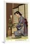 Geisha Doing Ikebana, Japan-null-Framed Art Print