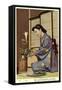 Geisha Doing Ikebana, Japan-null-Framed Stretched Canvas