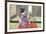 Geisha doing Ikebana, Photograph-null-Framed Premium Giclee Print